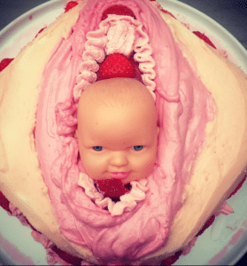 crowning baby cake