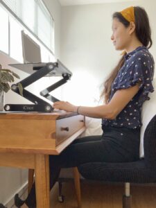 A girl with Laptop